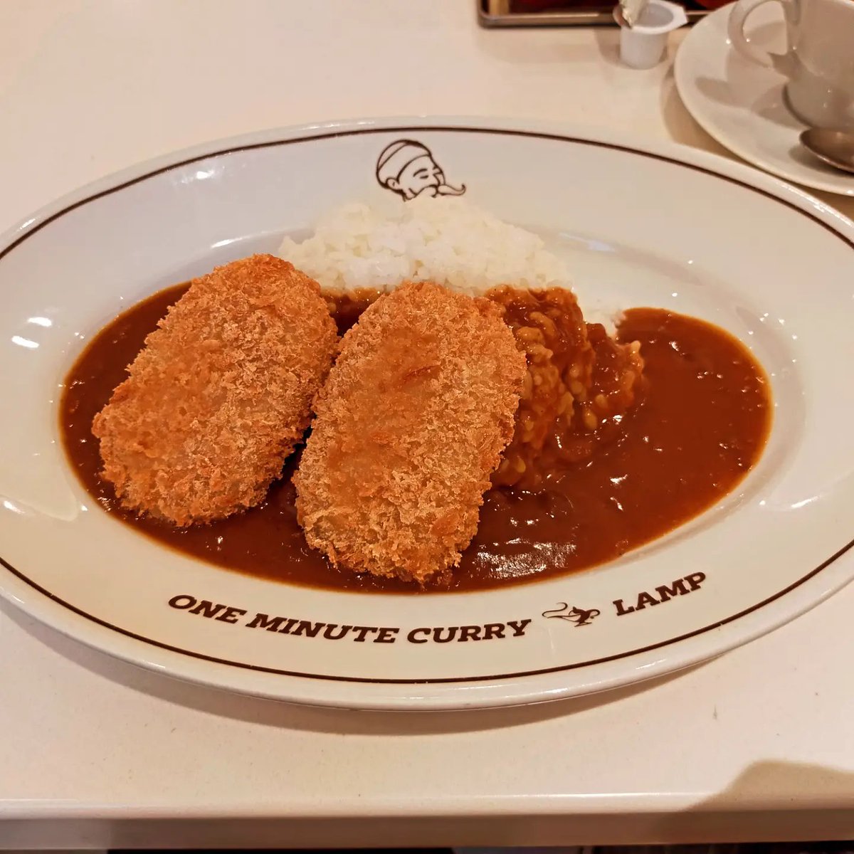 kameoffcourse's tweet photo. メンクリさんで受診の後、船橋FACEさんの中にあるワンミニッツカレーランプさんに行ってきました。ビーフカレーとコロッケまいうーです。

#千葉県
#船橋市
#京成電鉄
#船橋FACE
#ビーフカレー
#コロッケ
#ワンミニッツカレーランプ
#メンタルクリ��ック
#メンクリ 
#大人の発達障害 
#ASD https://t.co/SM0rhE4n3V