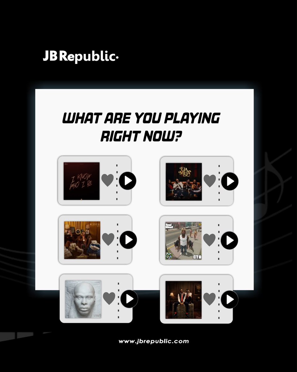 JBREPUBLIC's tweet photo. 🎧 Too many good projects, not enough hours. 
What’s on repeat for you right now? 👀👇 https://t.co/ThLTg6Qqqa