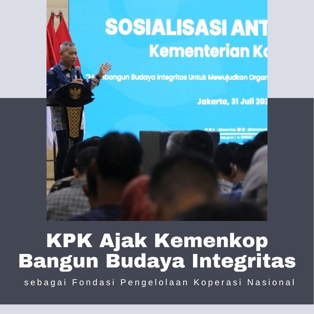 PolitikLingkar's tweet photo. KPK mengajak Kemenkop memperkuat pemahaman nilai-nilai antikorupsi, sekaligus membangun kesadaran integritas sebagai bagian tidak terpisahkan dari setiap tugas koperasi agar program nasional berjalan sesuai koridor.
#KPK
#Kemenkop
#Koperasi https://t.co/FmSXRfs0CT