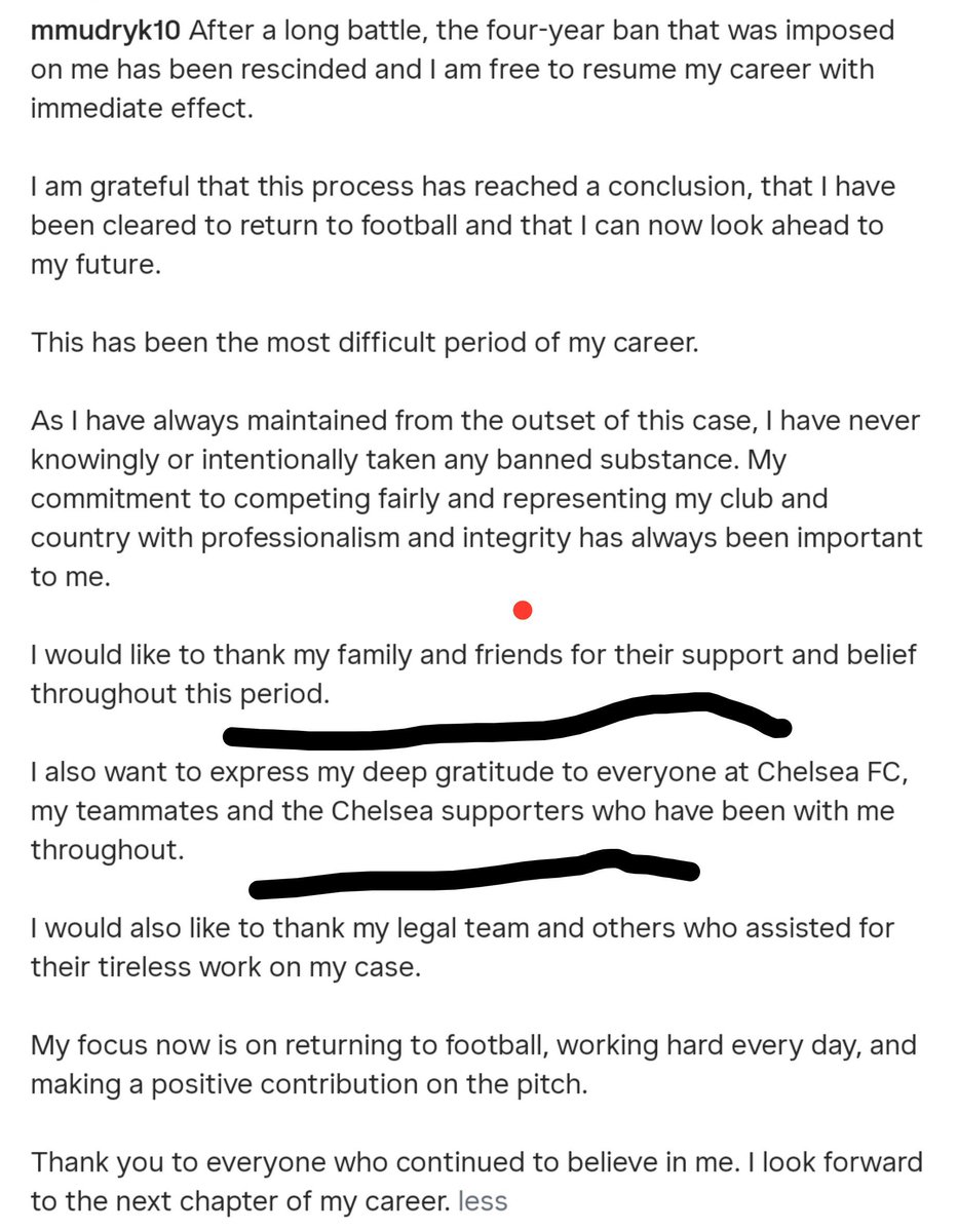 743Dharper's tweet photo. His employers stood by him through every stage of this journey. You can even see it in his appreciation post.

What's important is that Chelsea trust him and are still willing to give him an opportunity to rebuild and revive his career.

But I'm supposed to ignore that trust and support from the people who know him best just to stick with the opinions of Twitter tacticos and self appointed fortune tellers all the way from Gwagwalada?

As far as I'm concerned, his story at Chelsea isn't over until the club itself says it is.