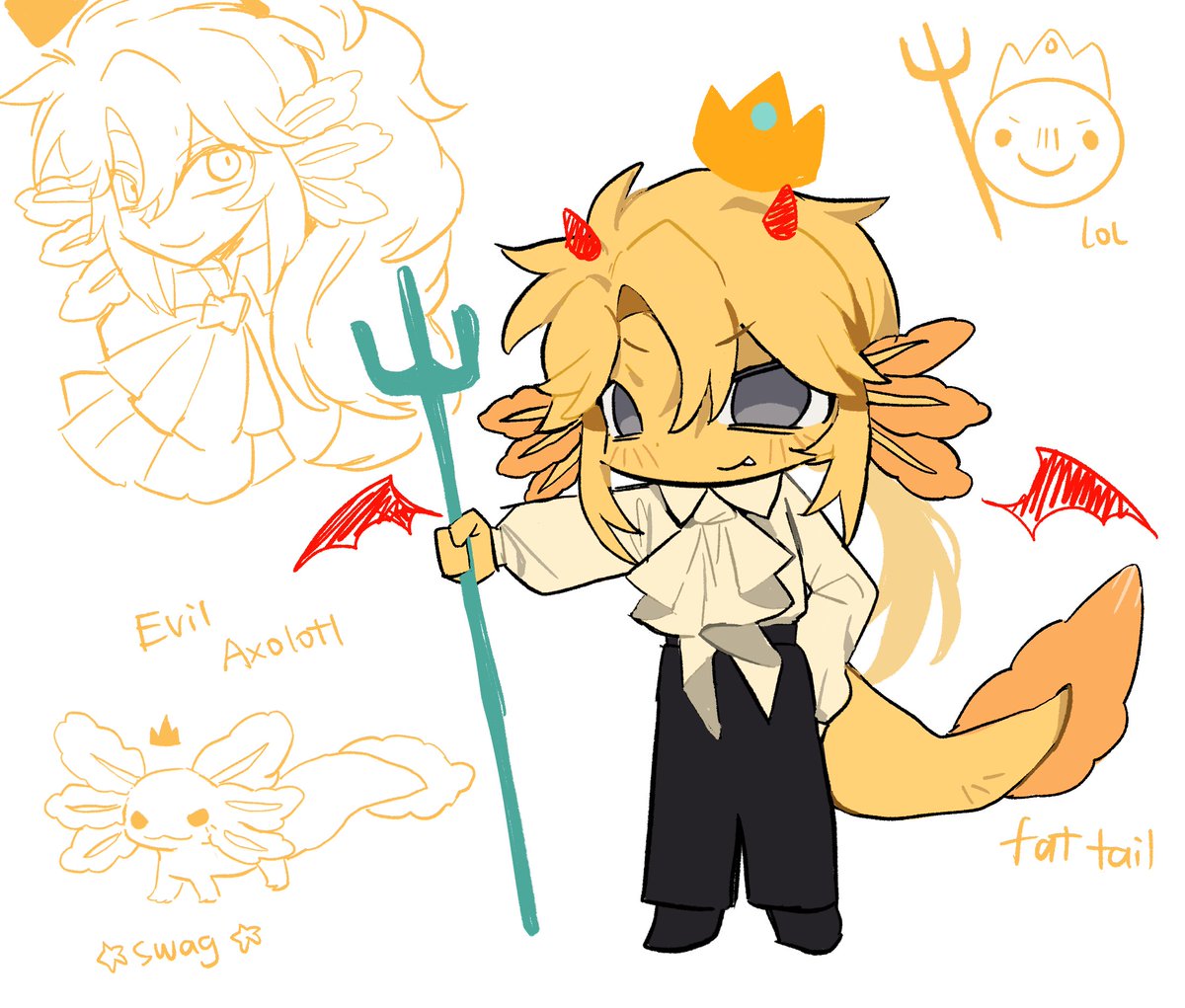 wwmeow133's tweet photo. he's a lil axolotl....
#princezamfanart https://t.co/XYQ92Ek3tw