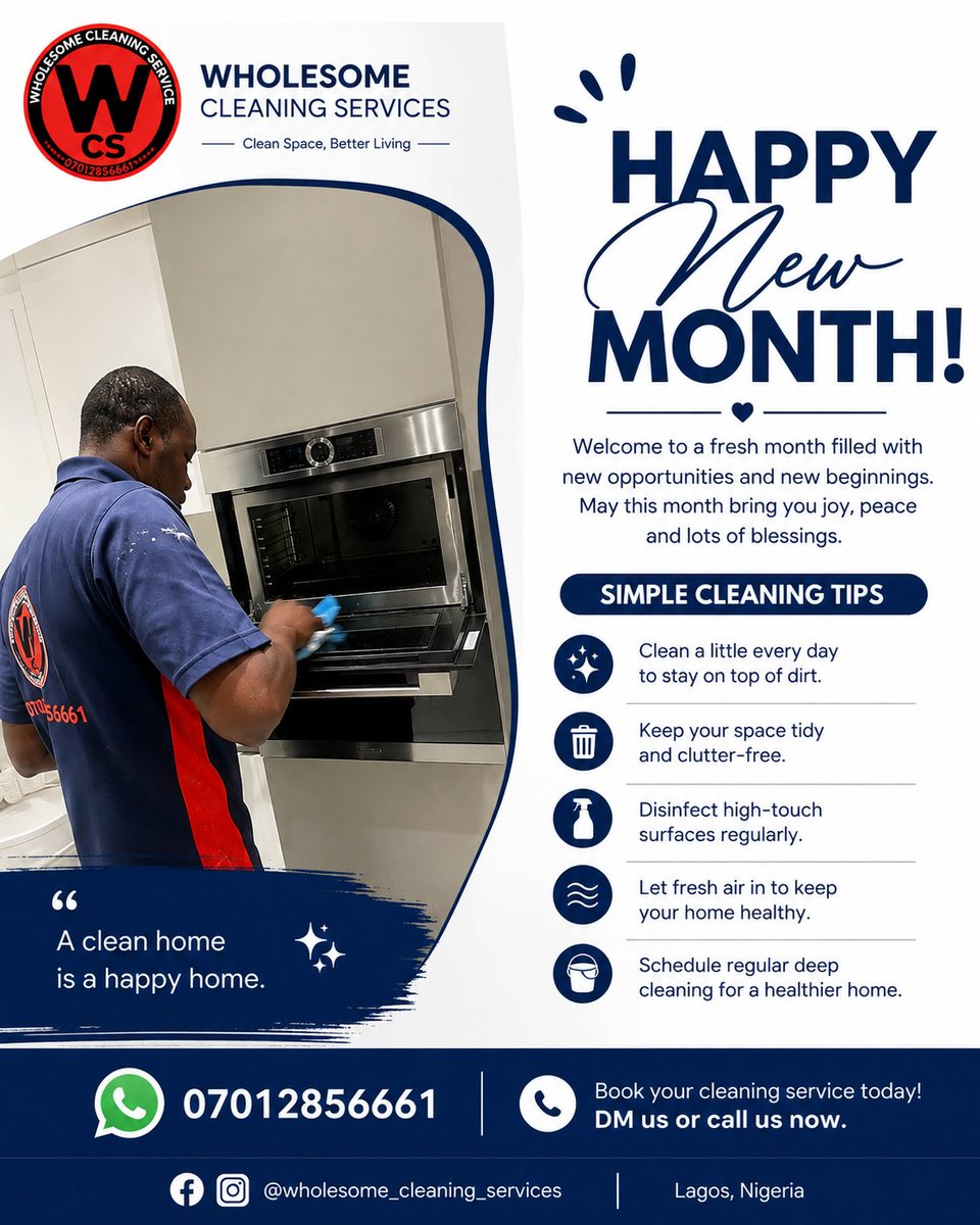 Juliusmon5's tweet photo. ✨ Happy New Month! ✨
Welcome to a brand-new month filled with fresh opportunities, peace, and endless blessings. May your home remain as fresh as your goals and as clean as your new beginnings. https://t.co/3GGr0PD76K