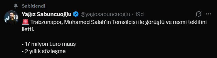yagosabuncuoglu's tweet photo. 🚨 Mohamed Salah'ın Temsilcisi oyuncusunu aradı ve teklifin detaylarını iletti. Salah, Trabzonspor'un teklifine sıcak bakıyor. Ailesiyle görüşüp final kararını verecek. https://t.co/W1aJkRKsJL