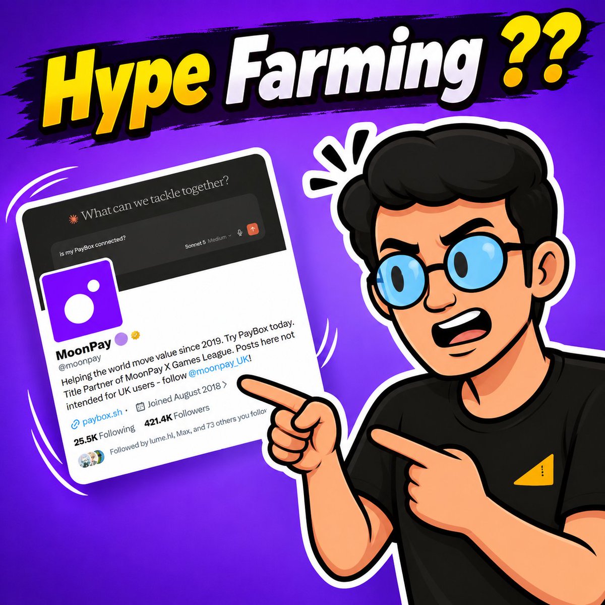 Karan08237484's tweet photo. > be moonpay

> launch PayBox
> hype “up to $500” for claud/chatgpt + x
> make people stay up all night 
> make fun of their sleep 
> collect data 
> farm engagement
> then “oops need MoonPay account” (restricted in 40+ countries)
> so no drop 
> farm the attention 

That's it ! https://t.co/tzdFkme4sM