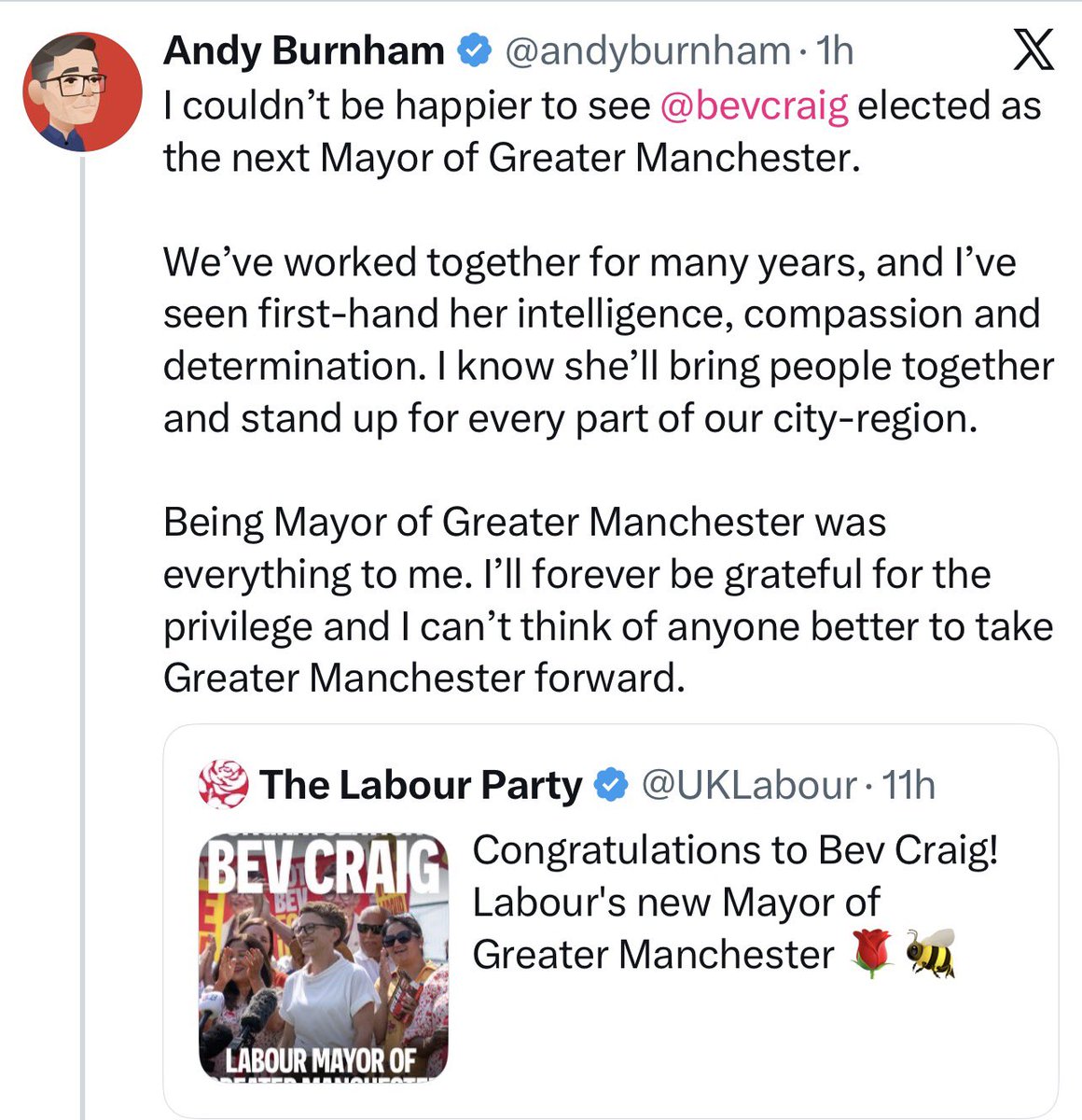 Artemisfornow's tweet photo. its a joke actually! The new Labour mayor  was elected by just 12% of the eligible 2.1 million citizens.

Manchester voted against having an elected city mayor in 2012. But they were ignored and politicians created a much more powerful Greater Manchester mayoralty without asking voters in a referendum.

I’m not sure Burn’em or Labour  can claim much of a democratic mandate under those circumstances.