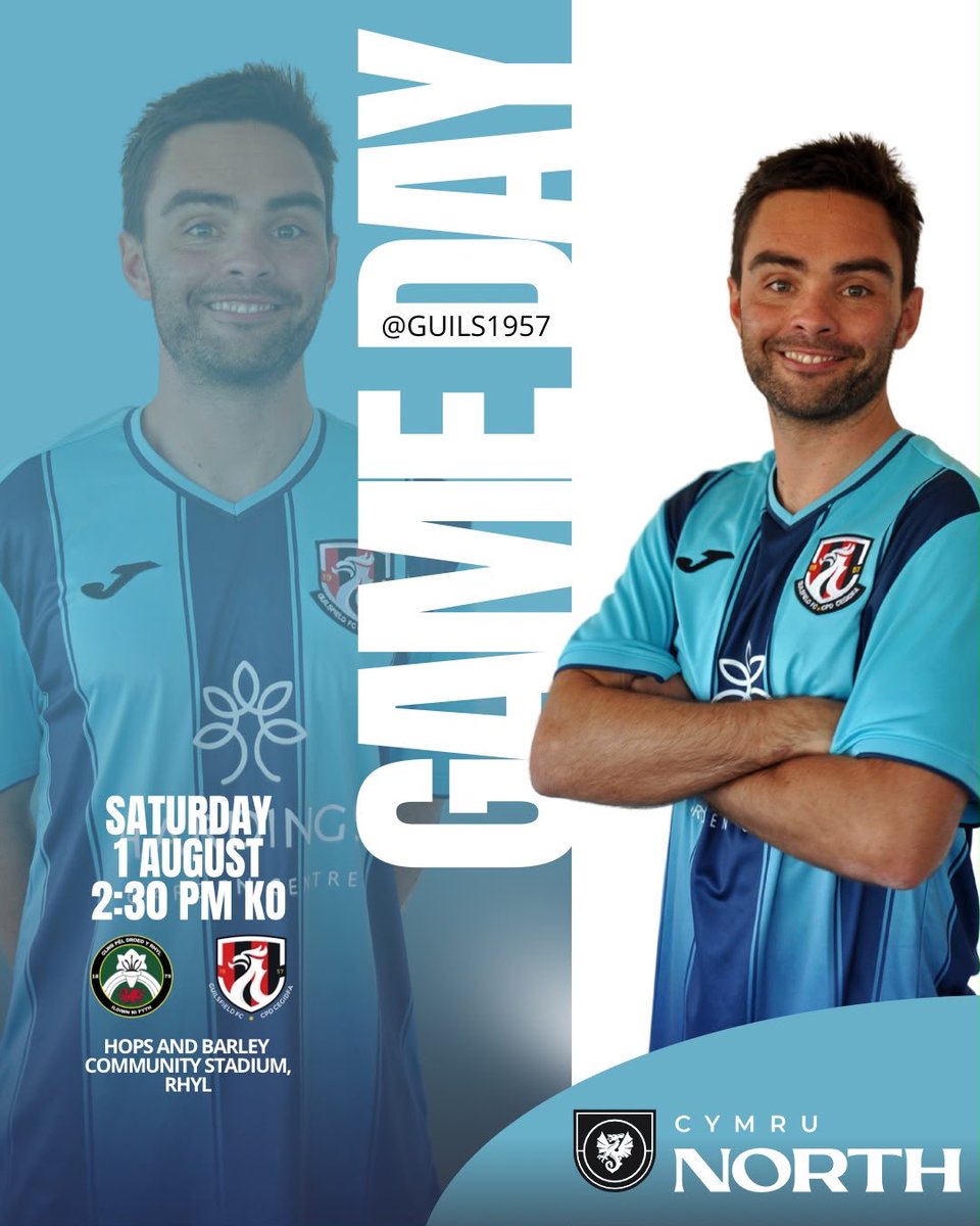 GUILS1957's tweet photo. 🔵⚫️ GAME DAY ⚫️🔵

It’s MD1 of the 2026/27 season as we hit the road North to face @rhylfc.  

🆚 CPD Y Rhyl 1879
🕑 14:30 KO
🌐 Hops &amp; Barley Community Stadium
🏆 Cymru North

Come on the Guils 💪

#Guils #NoviraCymruNorth https://t.co/0Is5zfw5jL