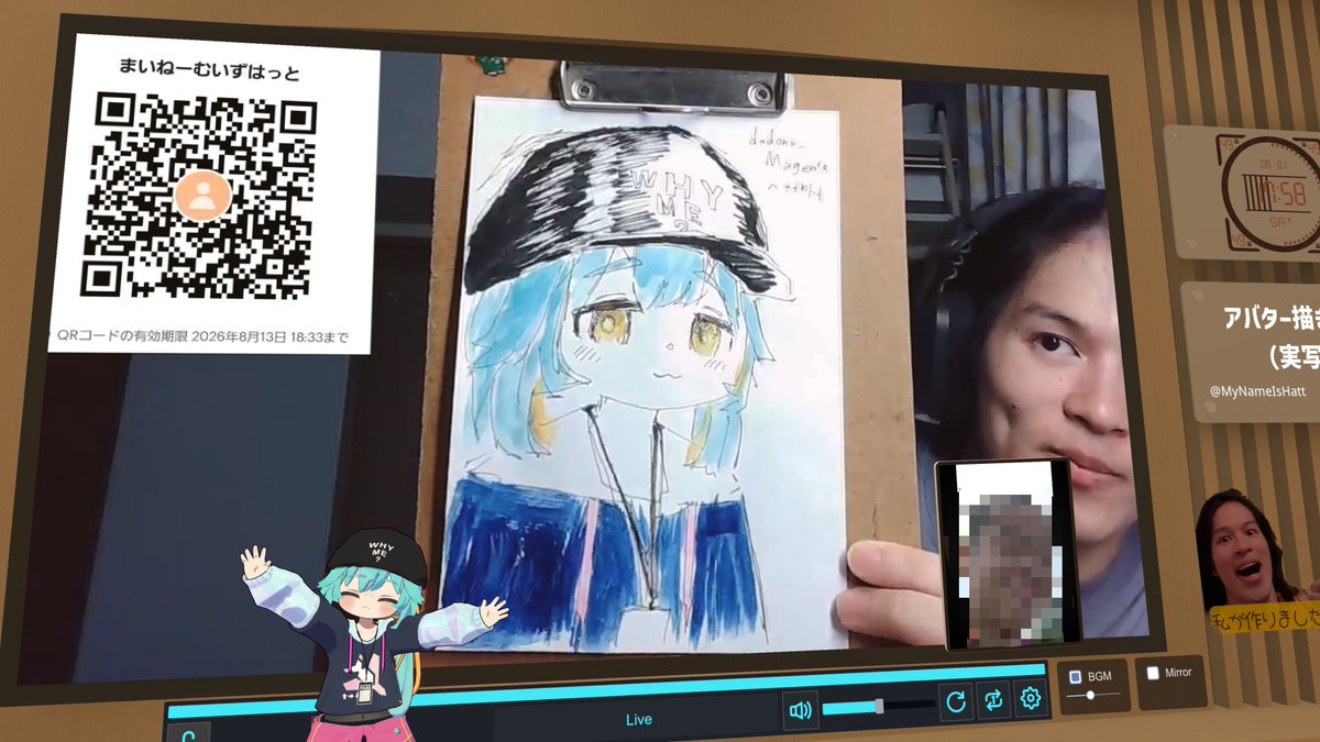 dodonuma_genta's tweet photo. アバターのイラスト描いてもらいました！！！
めっちゃかわいい！！！
 #Hattが作りました
 #VRCHAT https://t.co/KD19MaebRf