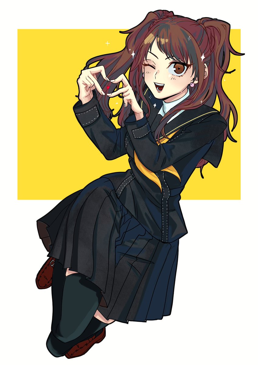 FLv26fg's tweet photo. P5RとP4Gクリア記念に付き合った芳澤とりせちー描いた  後輩女子に弱すぎる https://t.co/EpHBi096It