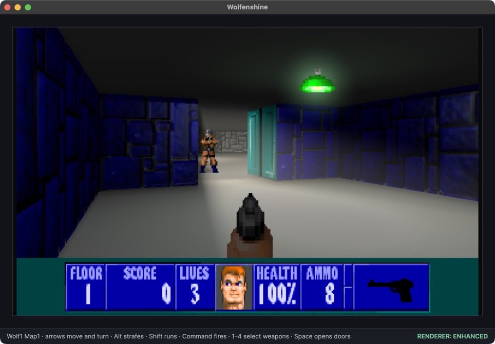 deanthecoder's tweet photo. @exQUIZitely I just open sourced my updated Wolfenstein rendering engine. Wish I’d finished in time for the anniversary! https://t.co/DYe8GuaHq1