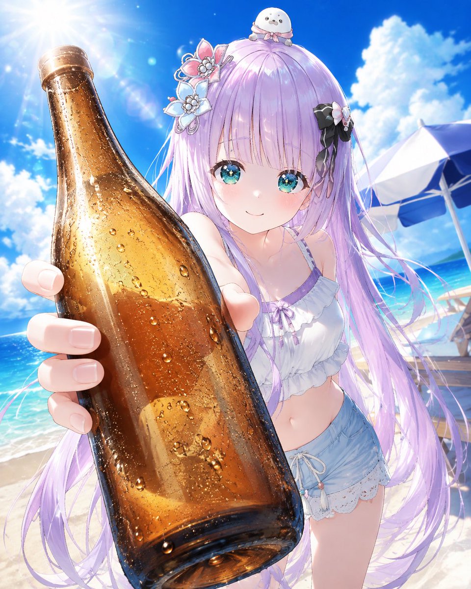 nai_Reality0714's tweet photo. 🏖️「一緒に飲も？」POVテンプレ配布します🍹
 #无プロンプト  #AIArt
↓プロンプト全文はnote記載
https://t.co/nmpJiNlojk
(※)補足
変更して使う場合は
英文プロンプトはカットしても大丈夫です
英文はラムネ瓶を確実に出すための強化部分なのでなくてもOK https://t.co/XUjdCFcxrO