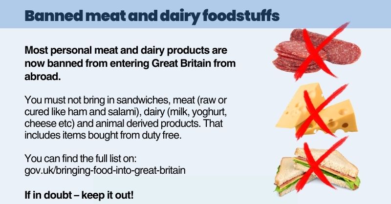 APHAgovuk's tweet photo. Help protect UK farmers from the devastating threat of African swine fever (ASF) and foot and mouth disease (FMD) by not bringing back meat 🥩 or dairy 🥛 products from the EU into Great Britain in your personal luggage.
🔗 https://t.co/0PxOxFI1gZ
#travel https://t.co/CSzLYUVfFd