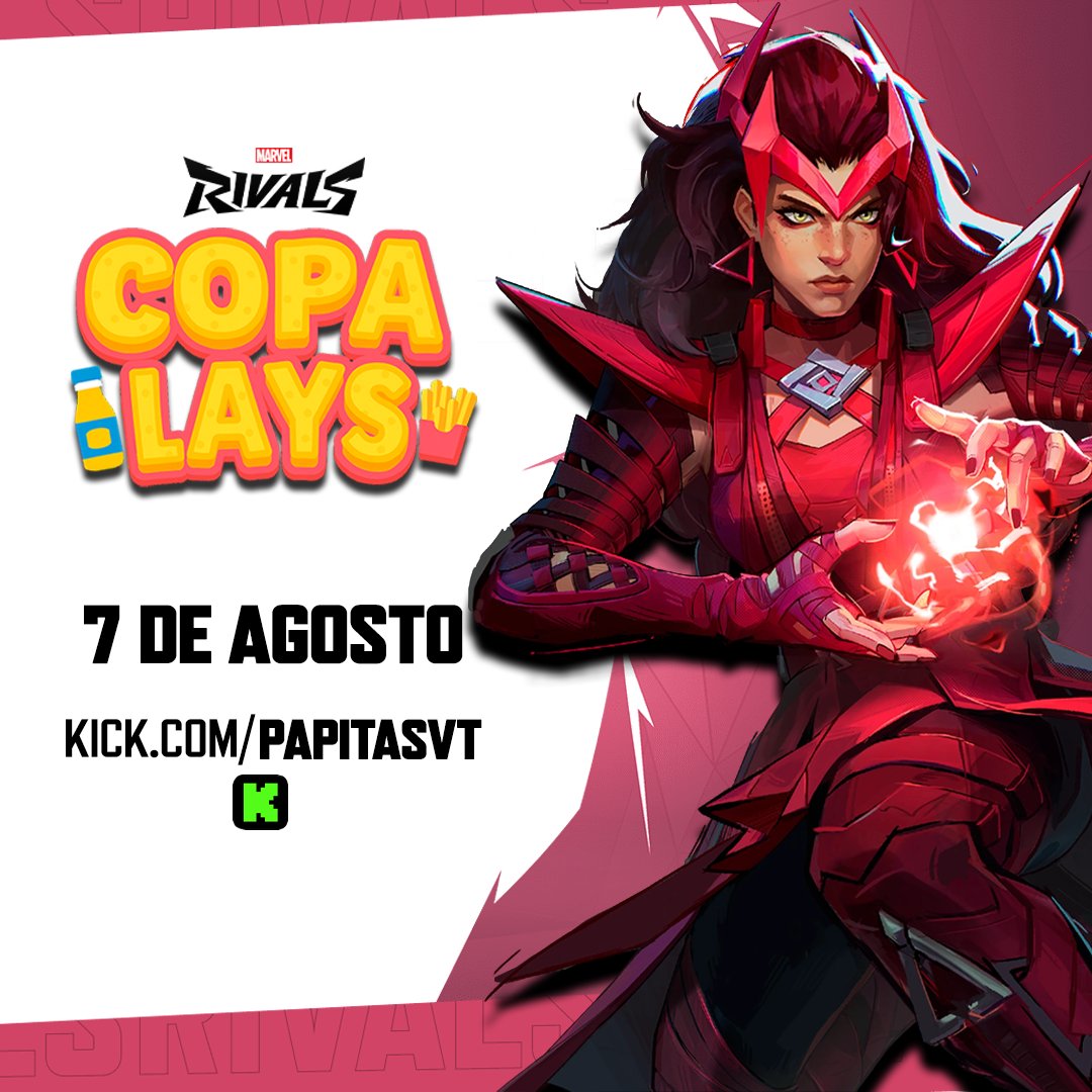 PapitasVT's tweet photo. Este sabado 8 DE AGOSTO hare un nuevo TORNEO de Marvel Rivals

🔔 Esta es la 2da edición de la CopaLays para mi comunidad! Esta vez con un premio de 150$ 💰

Si deseas participar, deja tu comentario! 📝 https://t.co/Poe5Nz5lYm