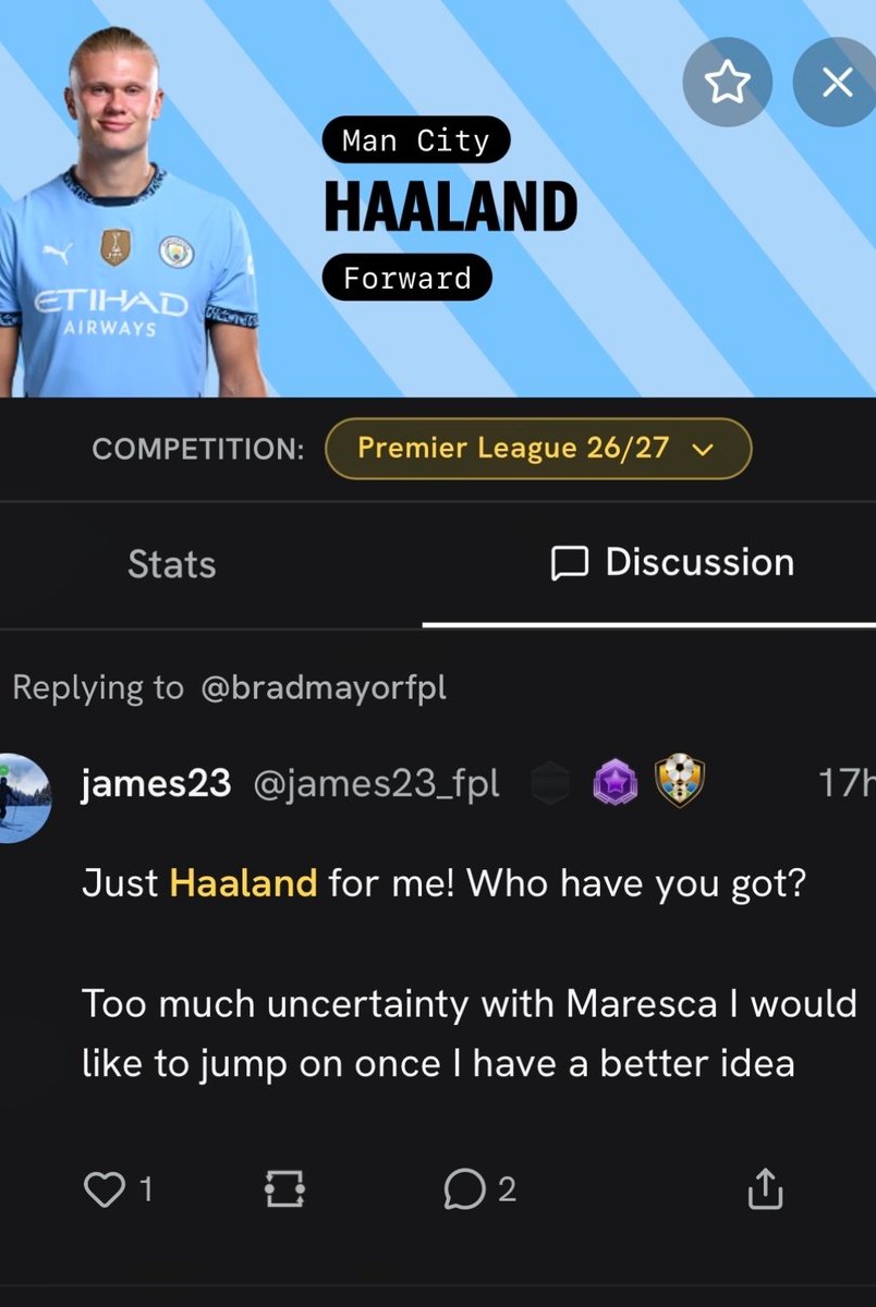joinonetwo_X's tweet photo. Draft your FPL team and plan transfers + chips with our free FPL Planner.

Then follow the FPL conversation on a platform built for it.