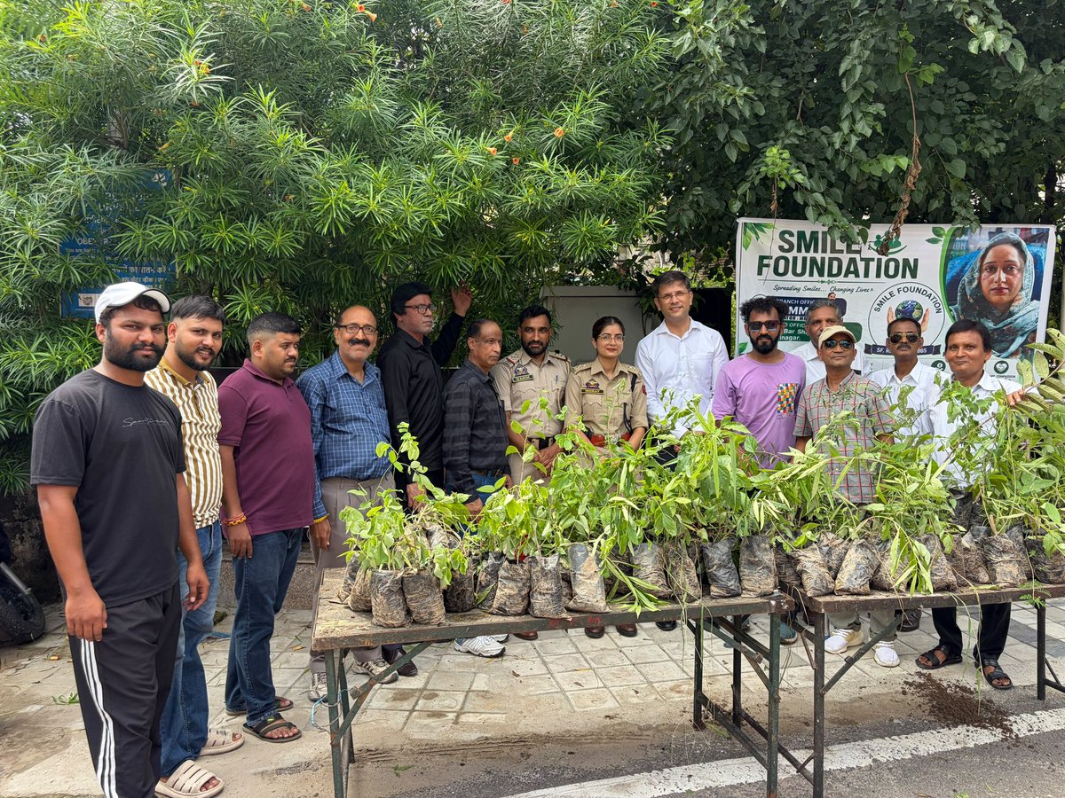 AdityaVgupta's tweet photo. It was a pleasure to participate in the tree plantation drive organised by Smile Foundation in Jammu east along with my colleagues @prthsharma006 @ VP Jammu District Ashok Chib . Trees are not just part of our environment, they are the foundation of a healthier, greener and more sustainable future. Every sapling planted today is a promise to generations yet to come.
