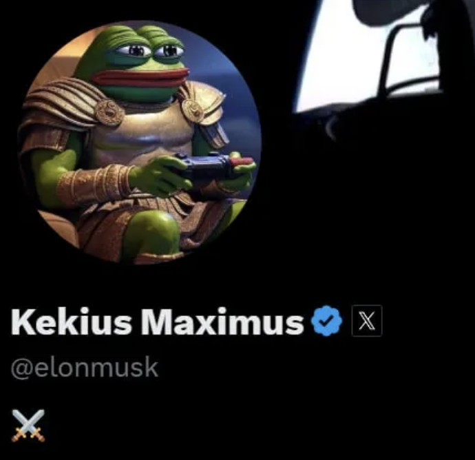 KekiusMaxRH's tweet photo. Manifest $KEKIUS returning on Robinhood.

Who remembers when @elonmusk changed his pfp to Kekius Maximus in 2024? https://t.co/eid56mw4qs