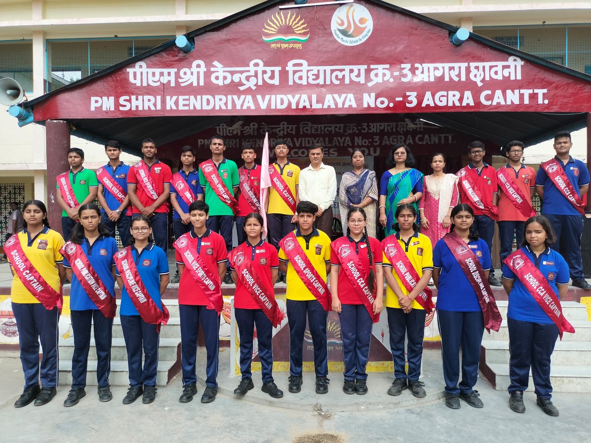 kv3agra's tweet photo. A huge congratulations to all the newly elected representatives. We’re ready to bring fresh ideas, amplify student voices, and make this year unforgettable
आज विद्यालय में Investiture Ceremony का आयोजन किया गया।

 #studentcouncil #kvsacroagra #kvsdcroagra #agra #kvs #kv1agra https://t.co/vLC7Rg9afp