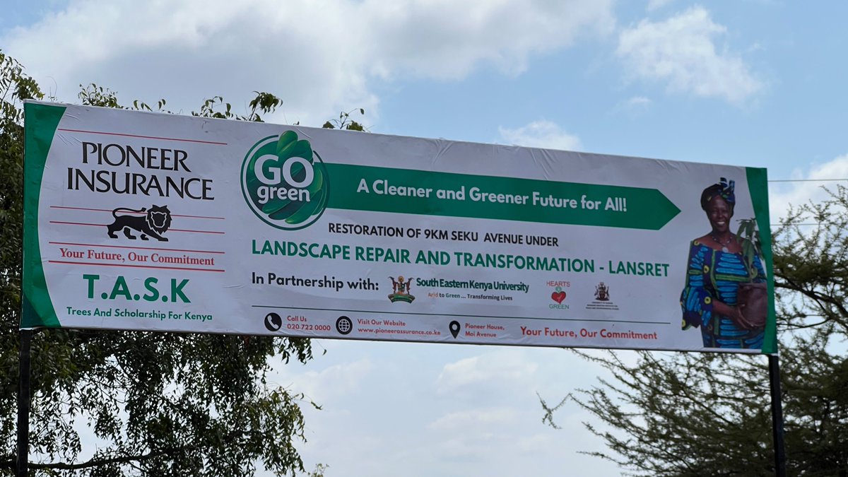 UoNWMI's tweet photo. 31 July 2026: SEKU relaunched Phase One of its Green Corridor intiative . Funded by @PioneerKenya in partnership with @UoNWMI &amp; @HeartsOfGreen under the #LANSRET initiative. #gogreen @uonbi https://t.co/LlzxcbMFMV