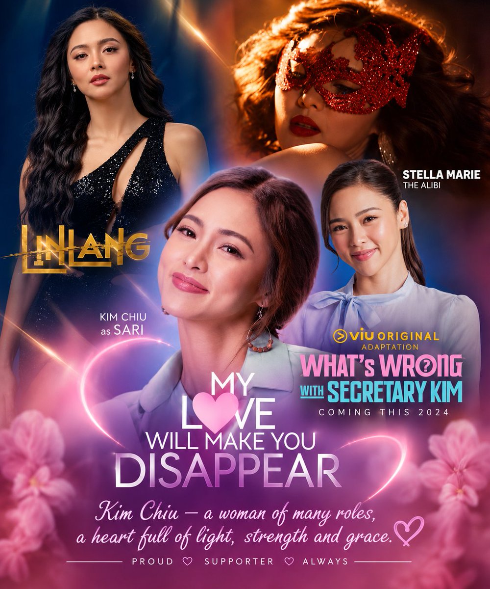 WD_MDPEEPTALK's tweet photo. The many faces of Kim Chiu. The many stories she brought to life.

From Sari, whose warmth reminded us that love can heal, to the mysterious Juliana of Linlang, the unforgettable Stella Marie in The Alibi, and the charming, lovable Secretary Kim—every role is different, every character has its own soul.

Kim Chiu never settles for playing a character; she becomes one. She embraces every emotion, every challenge, and every journey with authenticity and passion. Whether it's romance, drama, suspense, comedy, or mystery, she gives each role the heart and depth it deserves.

Every character may be fictional, but the emotions she leaves with the audience are real. That's the mark of an actress who truly loves her craft.

To the woman of many roles—thank you for bringing these unforgettable characters to life.

Every character is unique. Every performance is memorable. Every role was given justice.

Here's to many more stories, many more unforgettable characters, and many more years of inspiring us. We're so proud of you, Kim Chiu @prinsesachinita 

#KimPau #PauloAvelino #KimChiu