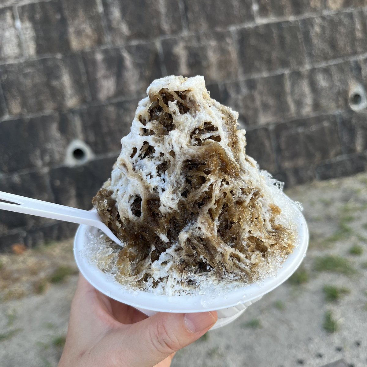 keicbvr2's tweet photo. ナイトマーケットでブリトーと玉ねぎのヴィシソワーズとほうじ茶のかき氷
17時台はまだまだ暑くてナイトという感じではないけどマーケットは楽しいね🤎💛💚 https://t.co/FhgPj2wZz3