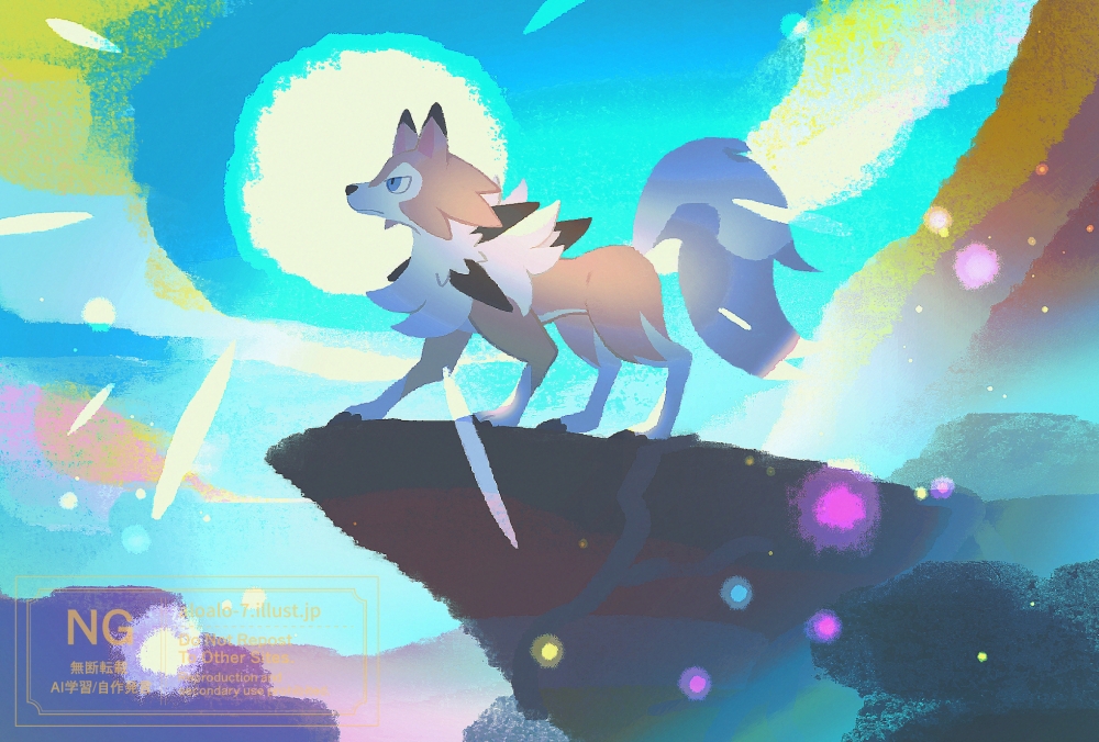 nin_0088's tweet photo. #ポケモン版深夜の真剣お絵描き60分一本勝負
ルガルガン（まひるのすがた）です。 https://t.co/pvtUEwaGlo