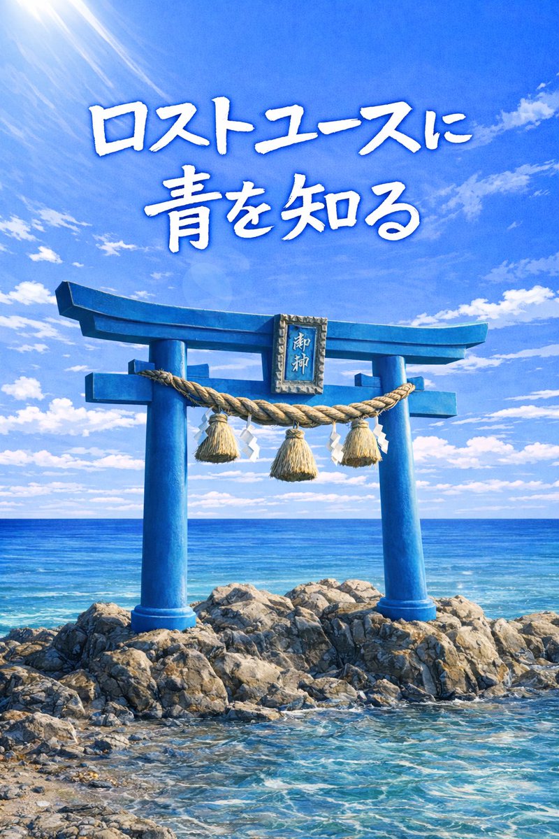 lost_youth_blue's tweet photo. 「小説家になろう」「カクヨム」サイトにて
【ロストユースに青を知る】を連載してます⛩️

"青さ"を忘れた、全ての者達へ──

小説家になろう
https://t.co/WluZgpJWpD
カクヨム
https://t.co/VuqGJR2PH6
#小説書きさんと繋がりたい
#小説好きさんと繋がりたい
※画像はAI作成 https://t.co/gkDydgBrKf