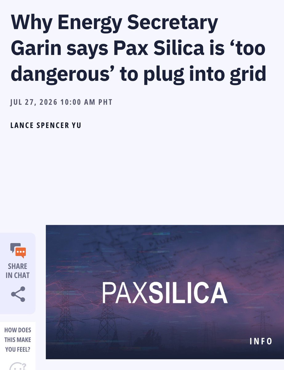 jesusfalcis's tweet photo. It was Energy Secretary Sharon Garin herself who said Pax Silica would be dangerous to plug into our electric grid or supply.

#PaxSilica https://t.co/uM6Q8S51iP