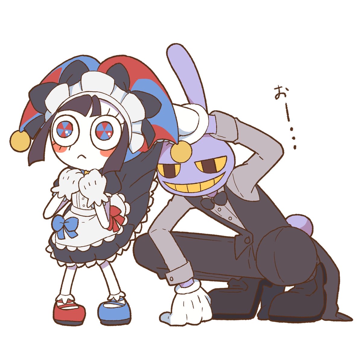 nekojarashi8515's tweet photo. 🤡!?

#funnybunny #jaxxpomni https://t.co/ataNoJnJDj