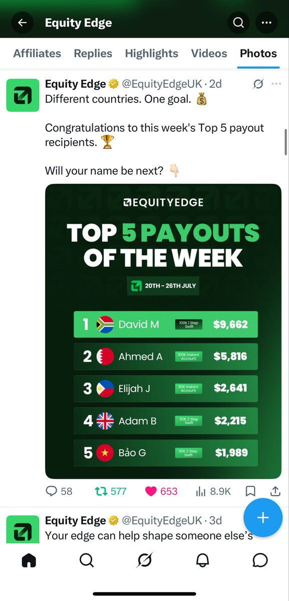 GFT_Ttrader's tweet photo. @EquityEdgeUK @Galib_FN 
@f 
@skyshark0 
@TpwithPolarity 

Done✅ https://t.co/rEcsv2G6hs