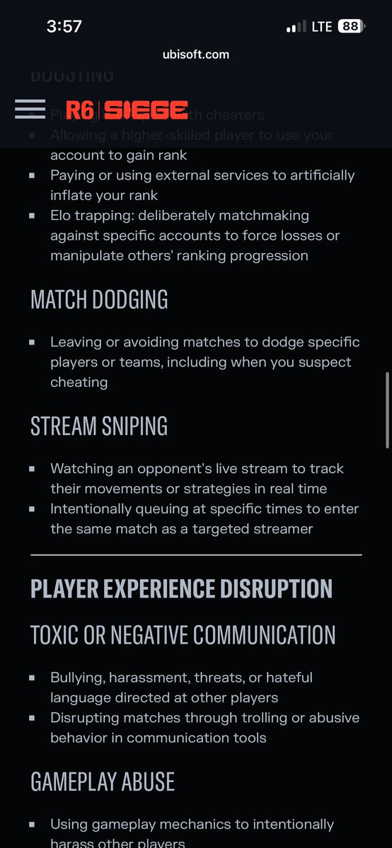SillsR6's tweet photo. ubisoft’s retarded “including when you suspect cheating” yea let’s ban people for dodging cheaters but let them cheat for multiple seasons with no repercussions!! @Rainbow6Game YOU ARE THE MOST RETARDED FAGGOTS IVE EVER SEEN https://t.co/vR9WXbNkNp