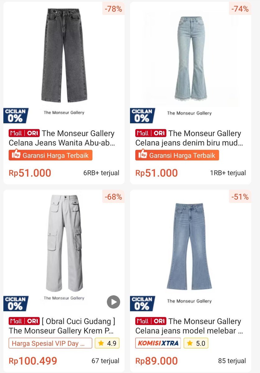 zelouver's tweet photo. IN THIS ECONOMY..... 
Seneng banget nemu toko yang jual jeans murah - murah gini, auto kalap si😭 https://t.co/OnjtJwmwQy