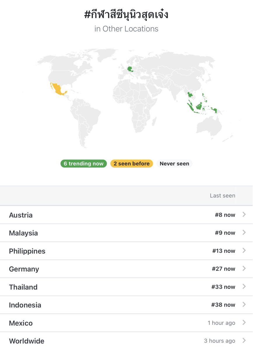 TrendforZNN's tweet photo. 📈 𝐓𝐫𝐞𝐧𝐝 𝐑𝐚𝐧𝐤𝐢𝐧𝐠 𝐔𝐩𝐝𝐚𝐭𝐞 17.00 น.

Trending in 𝐦𝐨𝐫𝐞 𝐭𝐡𝐚𝐧 𝟏𝟓 𝐏𝐥𝐚𝐜𝐞𝐬 𝐚𝐫𝐨𝐮𝐧𝐝 𝐭𝐡𝐞 𝐰𝐨𝐫𝐥𝐝 🌎

#️⃣
🌎 No.7 Worldwide 
🇲🇾 No.5 Malaysia 
🇲🇽 No.5 Mexico 
🇹🇭 No.6 Thailand 
🇦🇹 No.8 Austria 
🇵🇭 No.9 Philippines
🇩🇪 No.27 Germany
🇮🇩 No.33 Indonesia

🔑
🌎 No.8 Worldwide 
🇲🇾 No.6 Malaysia 
🇲🇽 No.6 Mexico 
🇹🇭 No.7 Thailand 
🇦🇹 No.9 Austria 
🇵🇭 No.9 Philippines
🇸🇬 No.10 Singapore 
🇮🇩 No.10 Indonesia
🇭🇰 No.16 Hong Kong
🇵🇱 No.23 Poland
🇵🇷 No.23 Puerto Rico
🇺🇸 No.23 USA 
🇩🇪 No.26 Germany
🇧🇷 No.32 Brazil
🇸🇦 No.37 Saudi Arabia
🇬🇧 No.40 United Kingdom

ZEENUNEW x ZON SUSU
#กีฬาสีซีนุนิวสุดเจ๋ง
#DMDSportsDay2026

#ZeeNuNew 
@zee_pruk ; @CwrNew