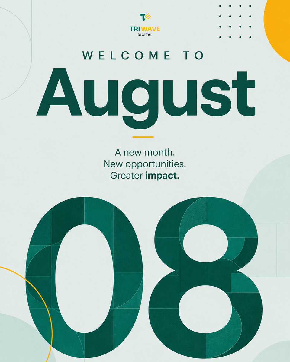 Triwave_digital's tweet photo. Hello, August!  A new month brings new opportunities to learn, grow, and build. At Triwave Digital Technologies Ltd, we're excited to continue sharing technology insights that help businesses thrive. Here's to a productive and successful month ahead!
#Triwave #triwavedigital https://t.co/mAXsb4LpSE