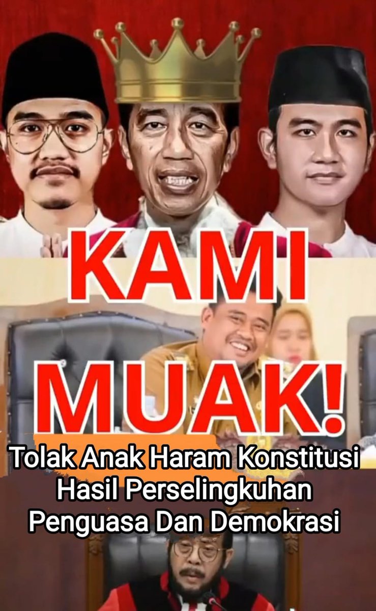 hasni33064's tweet photo. Tolak Jokowi dan kelg dimanapun berada. https://t.co/VSirllyuXT