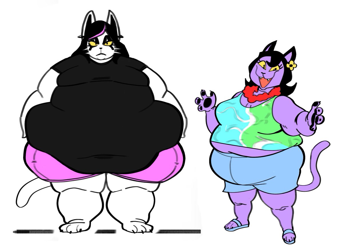 Ultra_aka_Ross's tweet photo. Still working on the Deltarune lineup. I had doubts about  some a the designs and considered redoin the entire thing, but life is short and I couldn't sleep at all last night, so whatever, here's Catti and Catty.

#deltarune https://t.co/ll1bbgc7Dc