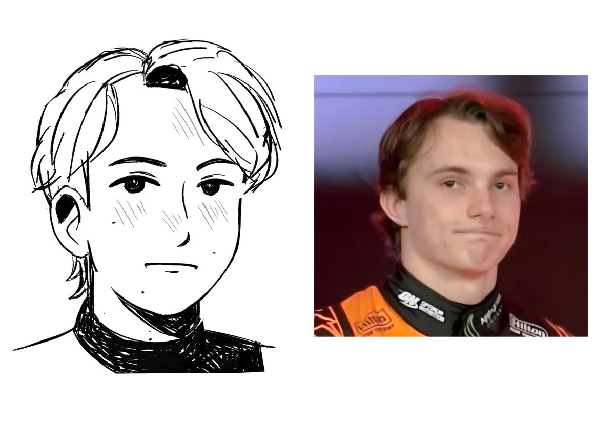 chyuuix's tweet photo. Piastri gotta be the easiest dude to draw https://t.co/9jK3tmGNbo