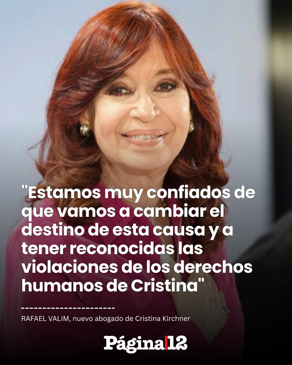 pagina12's tweet photo. El equipo legal de Cristina Kirchner espera que el recurso ante el Comité de Derechos Humanos de las Naciones Unidas se defina en el segundo semestre del 2026.
https://t.co/kOjyjQB5e7 https://t.co/GM0W3dJd3E