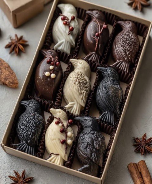 _littlethicket's tweet photo. raven chocolates https://t.co/tWCVgwGTb9