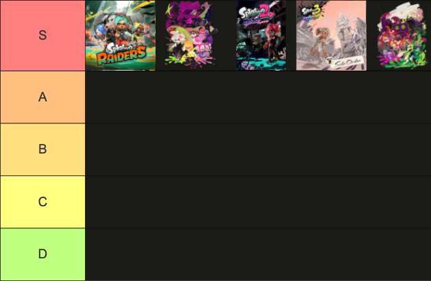 calamity348's tweet photo. Hello My Name Is Calamity And These Are My Splatoon Tier Lists Because Everyone Else's Opinions Are Bad. https://t.co/IwydIB2sJf