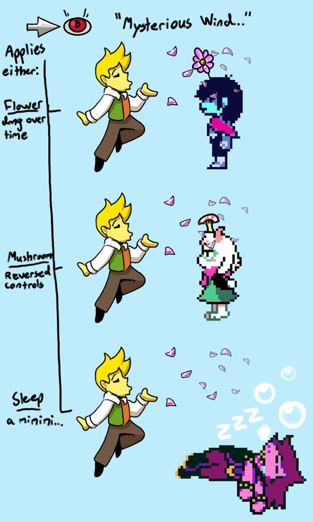 RatKing478960's tweet photo. FULL FLOWERY SMASH MOVESET ✌️😋 #deltarune

(I wish i could draw some extra stuff but im on a trip rn so imma leave it at that, thanks to yall for the suggestions and ideas!!) https://t.co/i5Mzloxx2Q