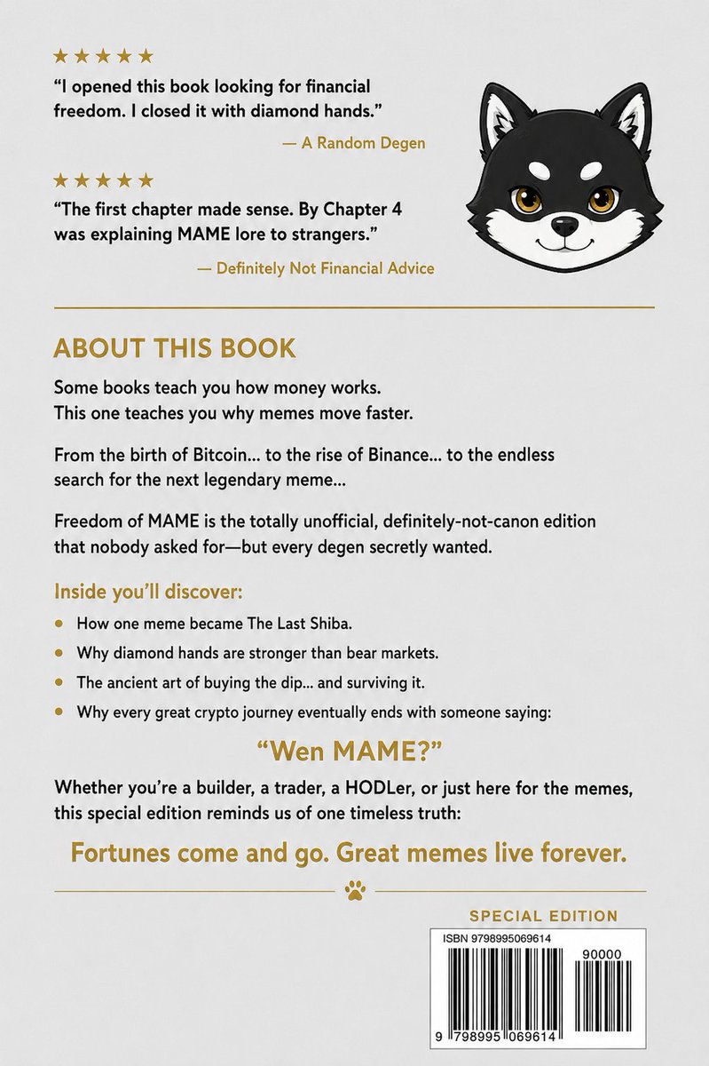 danny_fol's tweet photo. Every legend starts as a joke. Here's my imagined Chapter 1: Freedom of MAME—the story of the meme that wasn't supposed to matter... until it did. 

What happens in Chapter 2? 👀🔥 @MameBNB @BNBCHAIN #MAMECreativeChallenge #SaveMemeCulture @Memerfgg @AdeolaFol008 @divinesprout https://t.co/uM7qopAlCq