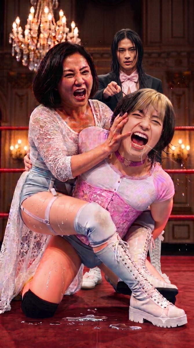BelindaBell1984's tweet photo. 『奥様、ヘアは反則でございます』
『瑞希さん、男女が闘って得るのは…』
『こ、これが“愛と炎のホールド”!』
#女闘美倶楽部
#女子プロレス #キャッ���ファイト #ミックスファイト #女子摔角 #女闘美 #womanwrestling #catfight #mixedfight #AI美男子 #AIプロレス部 #男女混合試合 #ミックスプロレス https://t.co/jAW3KhmWej