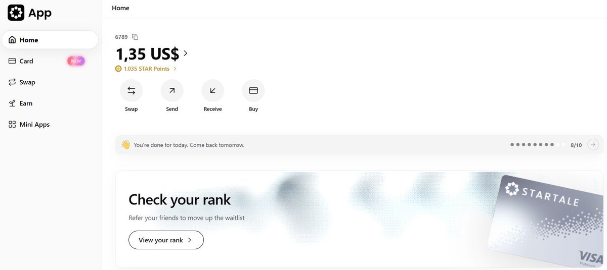 30p25cm's tweet photo. Startale has started implementing a new rule. Free-to-play players can log into GM every day to receive ⭐️– significantly more than in the initial phase!

Additionally, players can earn more points by depositing or adding LP on @StartaleApp 

@StartaleGroup  has raised a total of $70 million, and Startale is $USDSC.

The point calculation method is detailed in the post below.👇