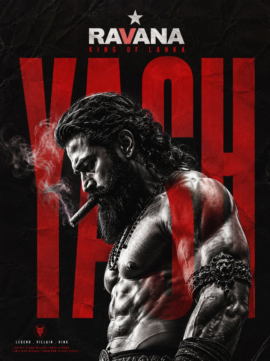 Maheshtarapathi's tweet photo. Not every king wears a crown. Some wear conviction. 👑🔥
RAVANA. Power. Pride. Presence.
#YASH #Ravana #CinematicEdit #PosterArt #EpicVibes https://t.co/trJU7EWwoT