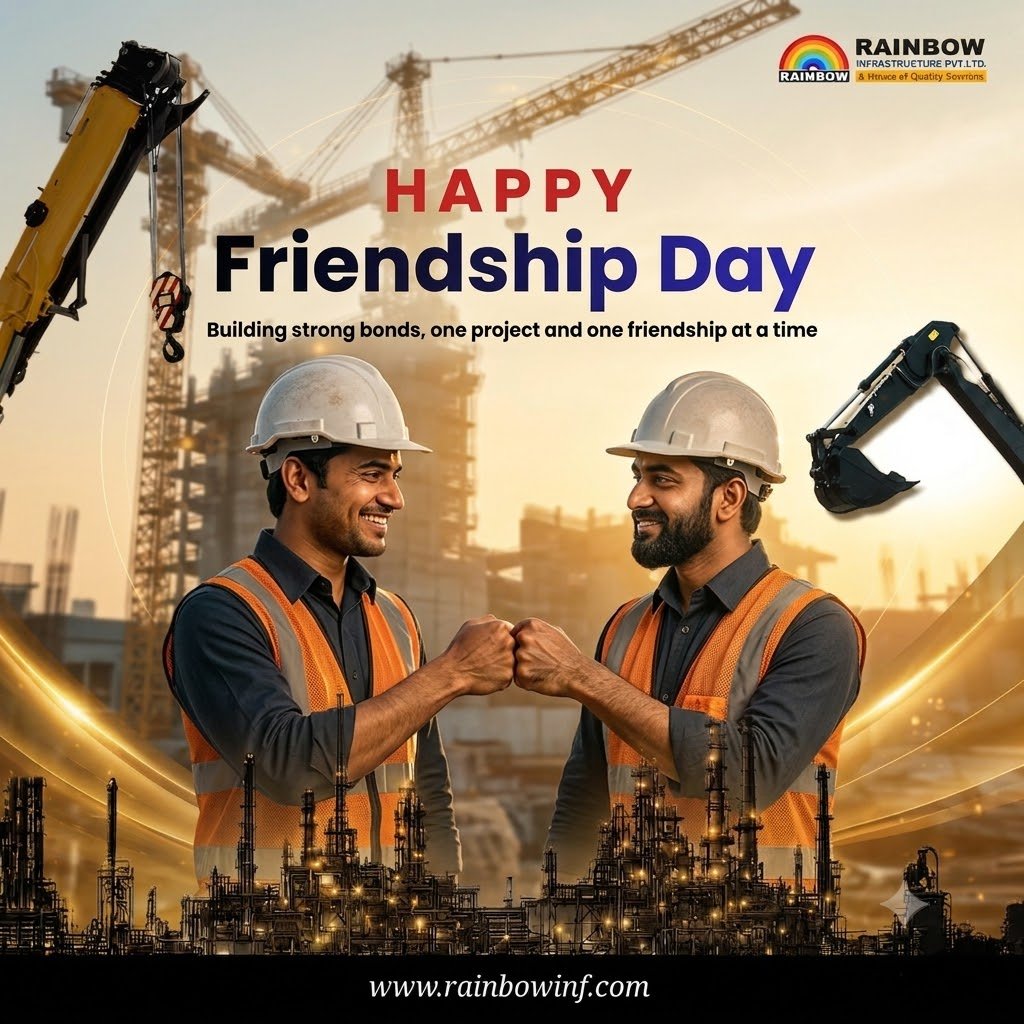 RainbowInfraPvt's tweet photo. 🏗️ Happy Friendship Day! 💛
Great projects are built on trust, teamwork, and lasting partnerships. Here's to everyone who helps us build a stronger tomorrow.
#HappyFriendshipDay #RainbowInfrastructure #Teamwork #Trust #BuildingTogether https://t.co/tu3XCvuBXi