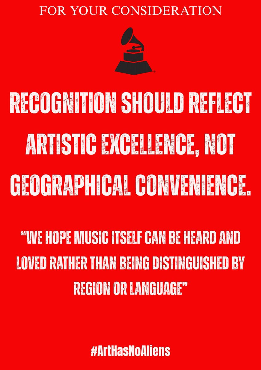 jk_phoria's tweet photo. Music has no language barriers. 

ART HAS NO ALIENS @RecordingAcad

#ArtHasNoAliens https://t.co/WjmtokmQWE