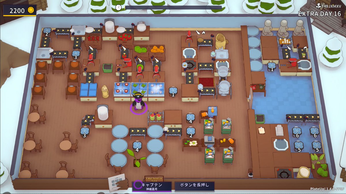 Kamui_Seigetsu's tweet photo. 【PlateUp!】
全レシピEX15クリアチャレンジ🔥
☆ターキー
☆☆パイ
☆☆サラダ
☆☆☆サンデー
なかなか大変だが面白いねぇ😁🎶
進捗5/17📝 https://t.co/gKRYKVCP85