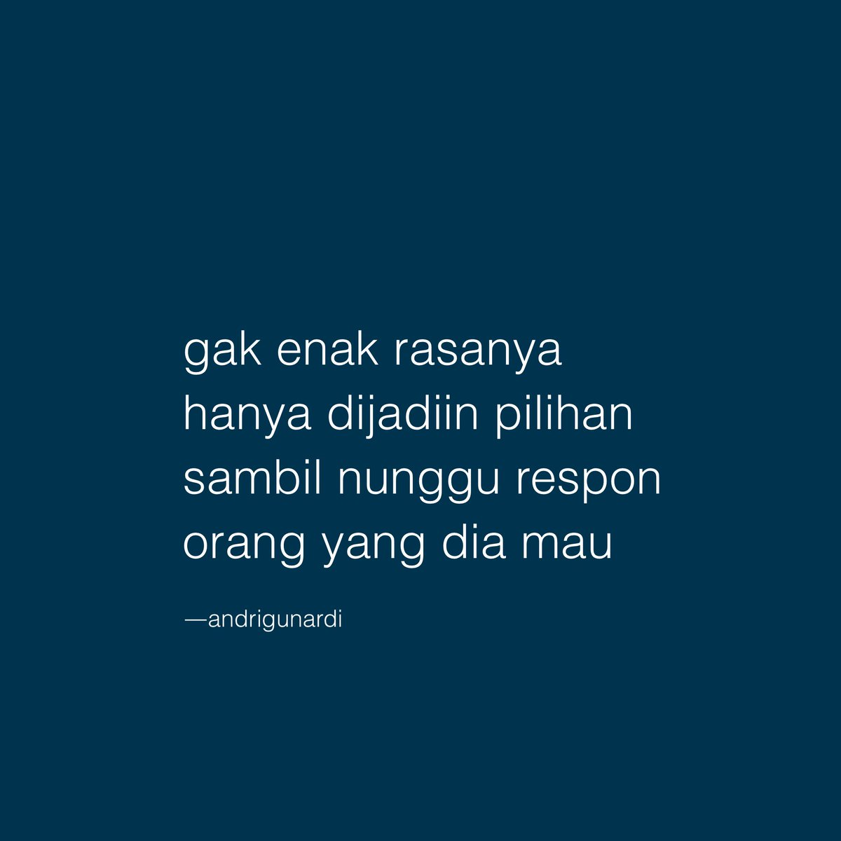 andrigunardiii's tweet photo. gak enak ya kalau cuman dijadiin opsi https://t.co/oCHDS26hrL