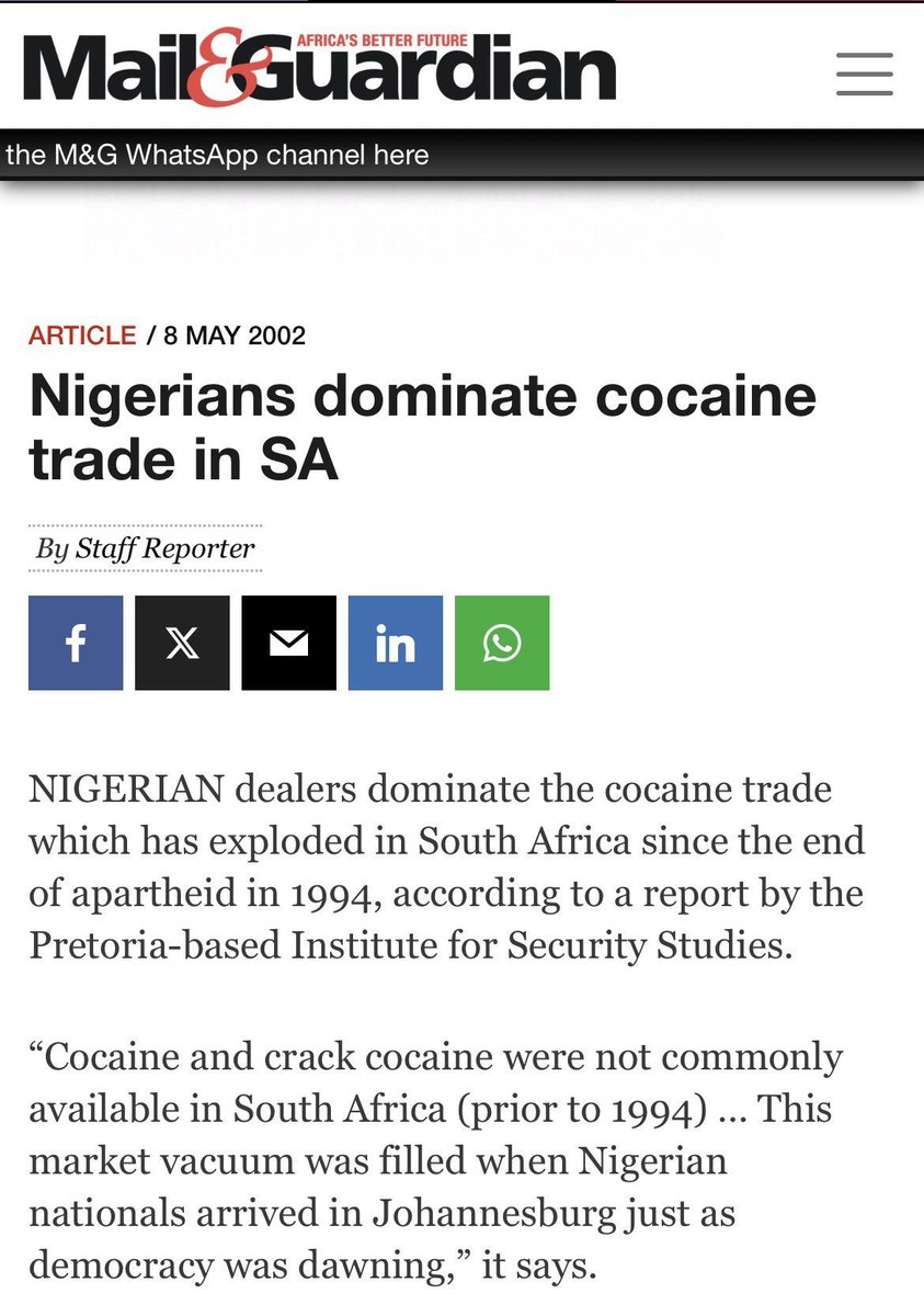 PhulusoGunyukun's tweet photo. @stats_wire Whose moment of anger? This Nigerians must adress their drug peddlers or there is no decent future for them in SA. Simple as that. https://t.co/OmrhJdJWvR