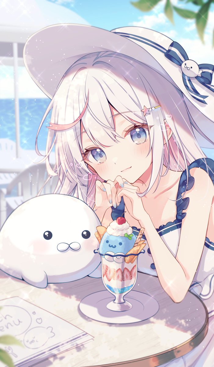 gomalio_y's tweet photo. ビーチサイドパフェ🌊🍨 https://t.co/hrEQpgL97F