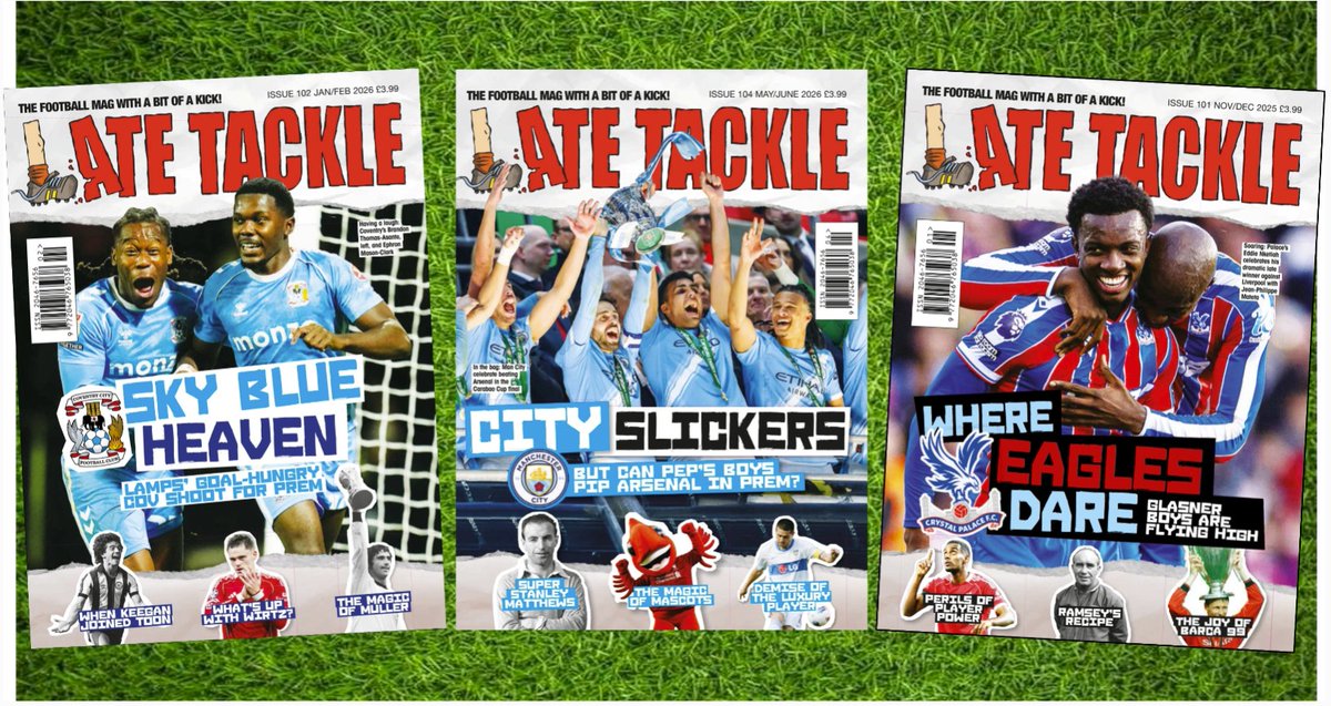 LateTackle's tweet photo. 🚨 Calling all football fanatics! 🚨

⚽️ Get ready for the new #football season head-on with Late Tackle football fanzine/magazine 📰

🗓️ Next issue on sale: 13 August 2026

👇 Don’t be left on the bench, subscribe below and join a winning team 🏆

🔗 https://t.co/klYS6v2Piw https://t.co/iRrLVz4lwD